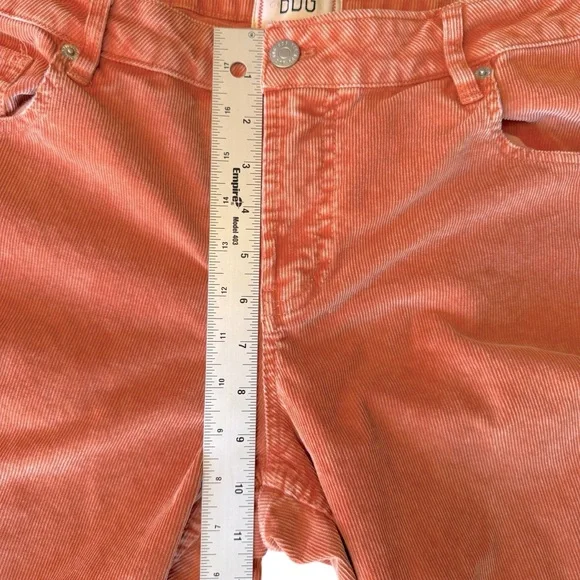 Urban Outfitters BDG Extreme Flare Corduroy Pants Women’s Sz 32 Tangerine Orange - Picture 14 of 16